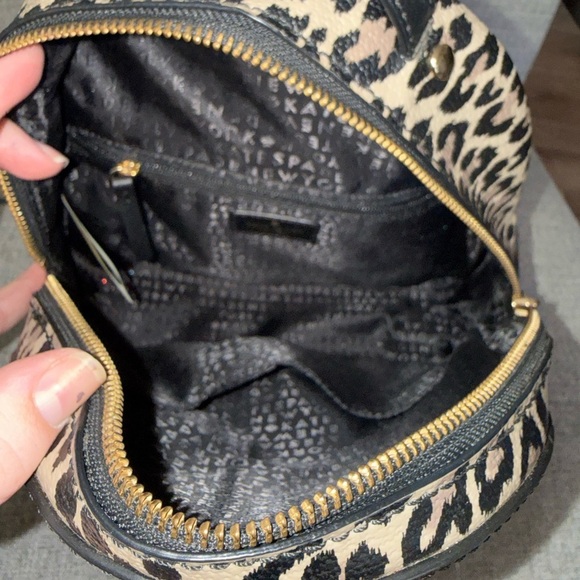 kate spade Black Leather Mini Backpack with Leopard Accent main image 14